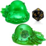 Deekin Ttrpg için 1 Adet Şeffaf Reçine Zar Küpü Saklama Kutusu, Yeşil | Şeffaf Reçine Küp Düzenleyici, Ttrpg Oyun Geceleri için Çokyüzlü Zarınızı Tutar, Eğlenceli ve İşlevsel Masa Üstü Aksesuarı