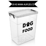 Deembro 13-15 kg Arası 32 lt Köpek Mama Saklama Kabı Köpek Maması Saklama Kabı Kutusu