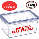 Deembro Ecza Kutusu 9 Lt Ecza Dolabı Çantası Ilaç Saklama Kabı Hava Almaz Vakumlu Silikonlu Yazılı Özel Seri