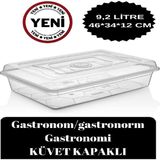 Deembro gastronom küvet Gastronom/gastronorm Küvet Şeffaf Kapaklı Gastronomi Küveti Çok Amaçlı Tekne 9,2 Lt gastronom küvet Ekmek Pizza Pide Hamur Teknesi gastronom küvet gastronom küvet