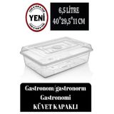 Deembro Gastronom/gastronorm Küvet Kapaklı Gastronomi Küveti Tekne 6,5 Lt Ekmek Pizza Pide Hamur Teknesi