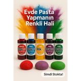 DEEMBRO Gıda Boyası Seti 5 Adet 5 Renk 50 Ml X 5 Adet Toplam 250 Ml Sıvı Gıda Boyaları Sıvı Gıda Boyası