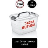 Deembro Kızılay Logolu Ecza Kutusu 14 Lt Ecza Dolabı Çantası Ilaç Kutusu Ilaç Saklama Kabı Kutusu Dolabı