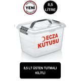 Deembro Kızılay Logolu Ecza Kutusu 8,5 Lt Ecza Dolabı Çantası Ilaç Kutusu Ilaç Saklama Kabı Kutusu Dolabı
