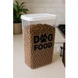 DeemBro Şeffaf Plastik 1.5 kg 3.3 litre Köpek Maması Saklama Kabı