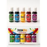 Deembro Sıvı Gıda Boyası Seti 5'li 5 Renk 10 ml x 5'li Su Bazlı Likit Gıda Boyaları Set 1 - 50 gr
