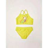 Deep Beach Baskılı Kız Çocuk Bikini Takım - 11 - 12 Yaş - Sarı