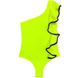 Deep Beach DB200740CM Sutaşı Detaylı Neon Sarı Kız Çocuk Mayo