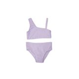 Deep Beach Dokulu Kumaş Kız Çocuk Bikini Takım - 6 - 7 Yaş - Lila