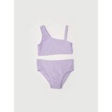 Deep Beach Dokulu Kumaş Kız Çocuk Bikini Takım - 7 - 8 Yaş - Lila