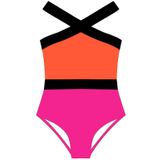 DEEP BEACH PEMBE-TURUNCU KIZ ÇOCUK MAYO DB200703CM NEON FUŞYA 7-8 Yaş