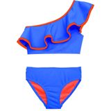 DEEP BEACH Saks Turuncu biyeli kız çocuk bikini takım DB200621BT SAKS 4-5 Yaş