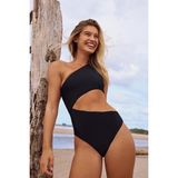 Deep Beach SİYAH TEK OMUZLU BÜTÜN MAYO DB20020M - 38 - Siyah