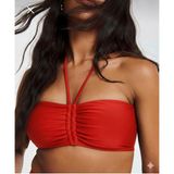 Deep Beach Straplez Bikini Üstü - 42 - Kırmızı