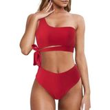 Deep Beach Yandan Bağlamalı Bikini Takım DB200706BT - 34 - Kırmızı