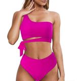 Deep Beach Yandan Bağlamalı Bikini Takım DB200706BT - 36 - Fuşya