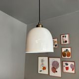 Deep Beyaz Eskitme Yarım Lale Başlık Tekli Avize Sarkıt Salon Mutfak Butik Lamba Aydınlatma Avizeler