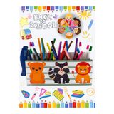 Deep Craft Deepcraft Ahşap Çocuklar Için Masa Üstü Kare Kalemlik & Organizer-Safari
