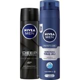 Deep Erkek Deosprey 150ml Tıraş Jeli Koruyucu Ve Bakım Için 200 ml