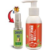 Deep Fire Body Massage Gel - Deepfire Vücut Masaj Jeli 100 ml + Çörek Otu Yağı 30 ml - 3lü