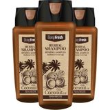 Deep Fresh 3 x 500 ml Herbal Bitkisel Şampuan Hindistan Cevizi Yağı Özlü Tüm Saçlar