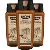 Deep Fresh 3x500 ml Herbal Bitkisel Keratin Özlü Kuru ve Yıpranmış Saçlar İçin Saç Kremi