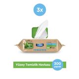 Deep Fresh Biodegredable Yüzey Temizleme Havlusu 100 Yaprak 3 Adet | Beyaz Sabun | Beyaz Sirke & Karbonat