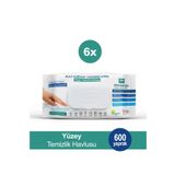 Deep Fresh İz Bırakmaz Yüzey Temizlik Havlusu 100 Yaprak 6 Adet | Beyaz Sabun Kokulu | Karbonat, Beyaz Sirke