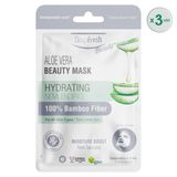 Deep Fresh Tek Kullanımlık Aloe Vera Nemlendirici Nem Takviyesi Yüz Maskesi 3 Adet