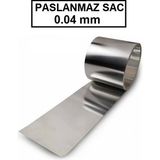 Deep Makina Paslanmaz Sac, Levha, Rulo, 301 Kalite, 0.04 mm Kalınlığında, Sıyırıcı, Plaka, Sentil, Şim' 450 x 150 x 0.04 mm - 450 x 150 x 0,04 mm