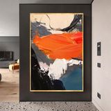 Deep Orange 3D Yoğun Yağlı Boya Tablo