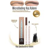 Deep Passion Microblading Etkili Kalıcı Kaş Kalemi Ucu Tırtıklı Kahverengi
