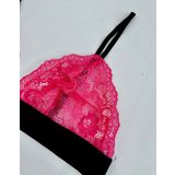 Deep Secret Fuşya Full Dantel Bralet DS200112BR - XS - Kırmızı