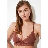 DEEP SECRET YAKALARI DANTELLİ MICRO BRALET DS200475BR KAHVERENGİ M