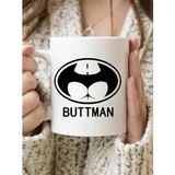 DeepCraft Best Quality 'Buttman' Kupa Yılbaşı,Sevgililer Günü, Hediyelik Kupa 300ML