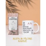 Deepcraft Eğlenceli Güzel Sözler Kupa Hediyelik Kupa 300ML - 100GR. Filtre Kahve Hediyeli! - Beyaz