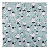 DEEPERLOVE Blue Zebra Muslin Çok Amaçlı Örtü