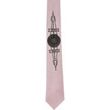 DeepSEA 2107517 Pembe Armalı Taşlı Mendilsiz Kravat
