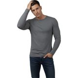 Deepsea Antrasit Dar Kalıp Likralı %90 Pamuk Erkek Sweatshirt – Vücuda Oturan Ince Penye Sweat 2300423 - XL