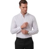 Deepsea Beyaz Slim Fit Çizgili Kolay Ütülenebilir Erkek Gömlek – Modern Şık Yeni Sezon Gömlek 2602001