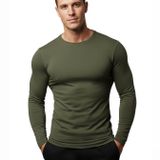 DeepSEA Dar Kalıp Likralı %90 Pamuk Erkek Sweatshirt – Vücuda Oturan İnce Penye Sweat 2300423