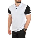 DeepSEA Erkek Beyaz Dar Kesim Pamuklu Polo Yaka Tişört Slim Fit Nefes Alan Kıvrılmaz Polo Yaka Tişört 250302