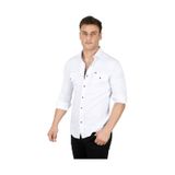 Deepsea Erkek Beyaz Fitilli Çıtçıtlı Kot Gömlek 300421 Beyaz