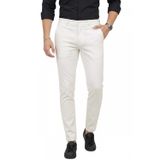 DeepSEA Erkek Beyaz Modern Fit Likralı Kumaş Pantolon Günlük & Ofis Kullanımı 2602020