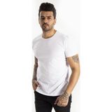 DeepSEA Erkek Beyaz Slim Fit %90 Pamuk Likralı Yumuşak Dokulu Basic Tişört 1801131