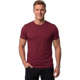 DeepSEA Erkek Bordo Slim Fit %90 Pamuk Likralı Yumuşak Dokulu Basic Tişört 1801131