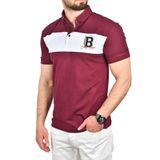 DeepSEA Erkek Bordo Slim Fit Nefes Alan Pamuklu Kumaş Kıvrılmaz Yaka Polo Yaka Tişört 2503019