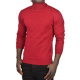 DeepSEA Erkek Bordo Zigzag Desenli Tam Balıkçı Yaka Dar Kesim Boğazlı Triko Kazak 2505497