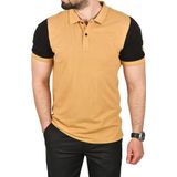 DeepSEA Erkek Camel Dar Kesim Pamuklu Polo Yaka Tişört Slim Fit Nefes Alan Kıvrılmaz Polo Yaka Tişört 2503022