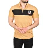 DeepSEA Erkek Camel Slim Fit Nefes Alan Pamuklu Kumaş Kıvrılmaz Yaka Polo Yaka Tişört 2503019